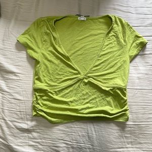 Lime green crop top. Size medium
